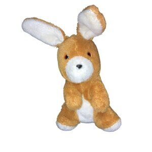 ATLANTA GERBER BABY BROWN WHITE BUNNY RABBIT STUFFED ANIMAL PLUSH TOY 9 Inch